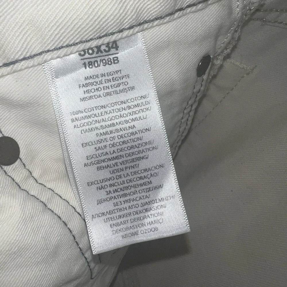 NOS Polo Ralph Lauren Repaired Jeans Men's 38 x 34 Cream The Sullivan Pants